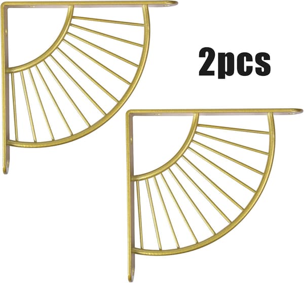 Vägghyllkonsoler, Vägghyllkonsoler, Triangel Vägghyllkonsoler, Hyllstödskonsoler (Guld)