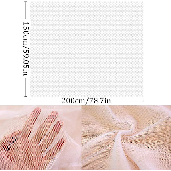 Vindue Myggenet, 3 Dele Myggenet Rulle Insekter Myg, Beskytter Net Mesh Vindue Gardin Standard Skærm Til Vindue 150 X 200cm Hvid