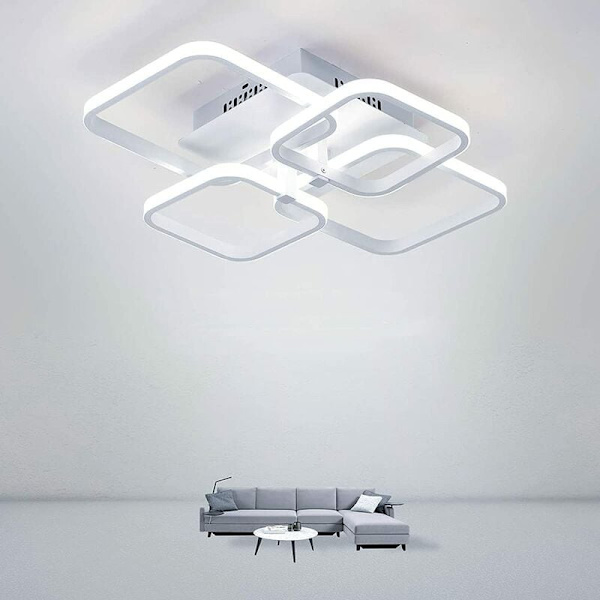 LED-kattovalaisin, moderni kattolamppu 52W 4680LM, 6000K viileän valkoinen kattovalaisin, olohuoneeseen, keittiöön, sänkyyn