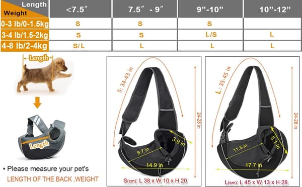 <p>Taske til små hunde/katte: stor 45*13*28cm, egnet op til