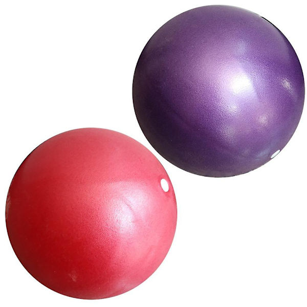 Mini träningsbollar - Pilatesboll för yoga, fitness, stabilitet, balans, träning, sjukgymnastik Red   Purple