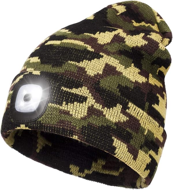 LED-pipo valolla, armeijanvihreä, USB ladattava