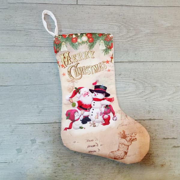 Stor Julstrumpa Santa Godispresentpåse Julgran