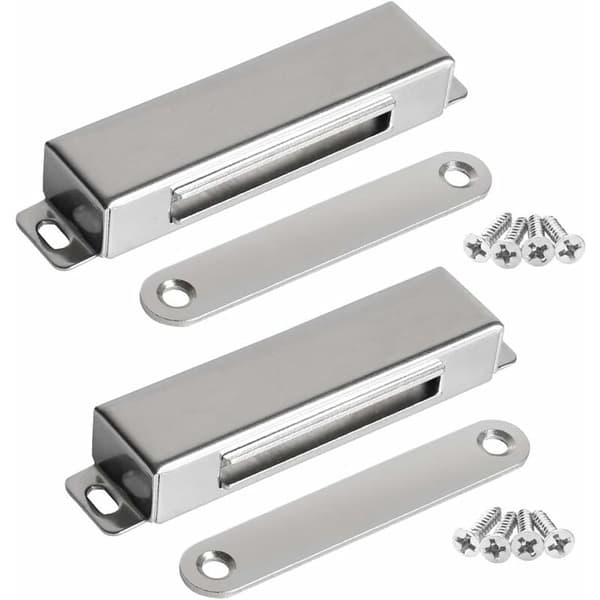 Magnetisk Dørfangst 30 kg Træk Stærk Magnet Skabslåse Magnetisk Hardware Rustfrit Stål Krom Dørlukker til Bad