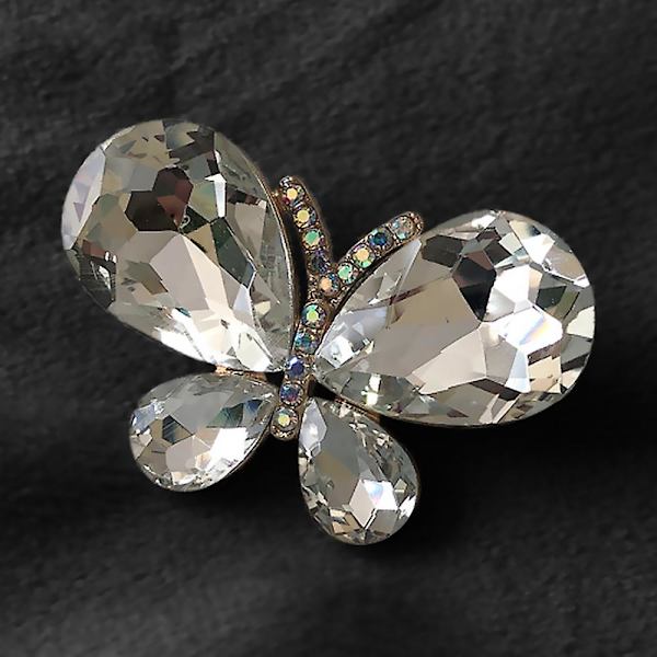 Kristallfjäril Personlig Legering Corsage Smycken Present till Kvinnor Flickor Green