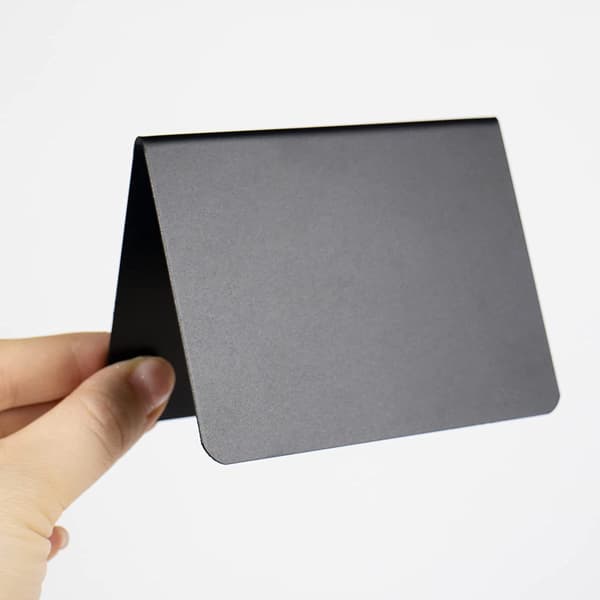 10 stk. sort dobbeltsidet spisebord mini tavle