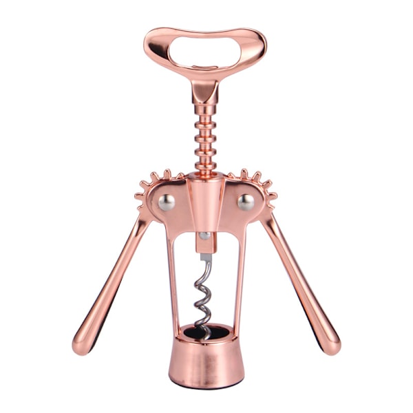 Vingåbner i zinklegering, vinkorketrækker, vinkorktrækker sæt med diamant (eksklusiv model (rosenguld))
