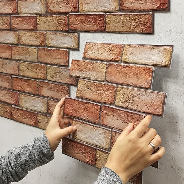 10 kpl 3D itseliimautuva simulaatio tiiliseinä tarra tapetti