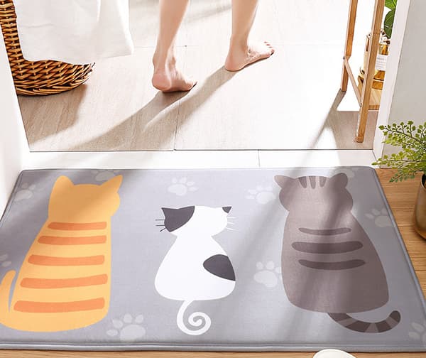 40*60cm katt tilbake baderom sklisikker absorberende gulvmatte,