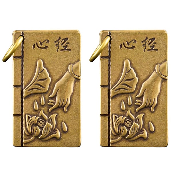 2 stk Messing Nøkkelring Vedheng DIY Sjarmblings Ornament Veske Hengende Vedheng Nøkkelholder