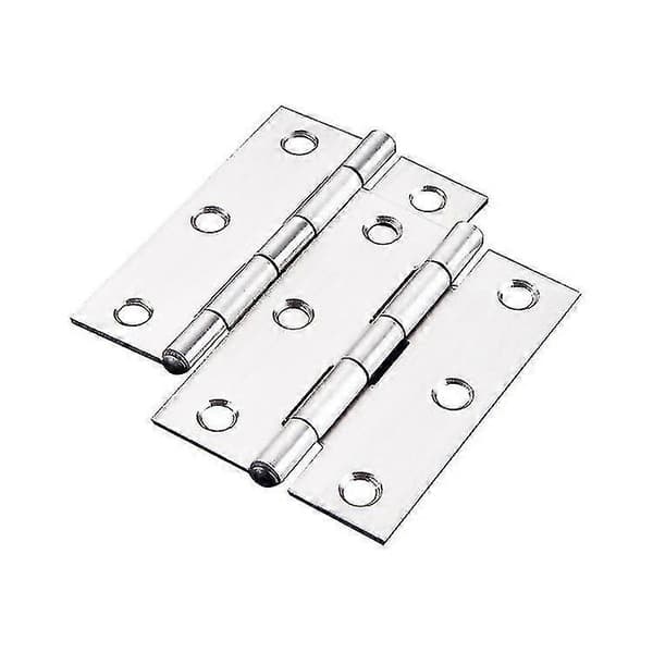 10 stk. rustfrit stål hjemmemøbel hardware dørhængsel lang 75 mm x 50 mm