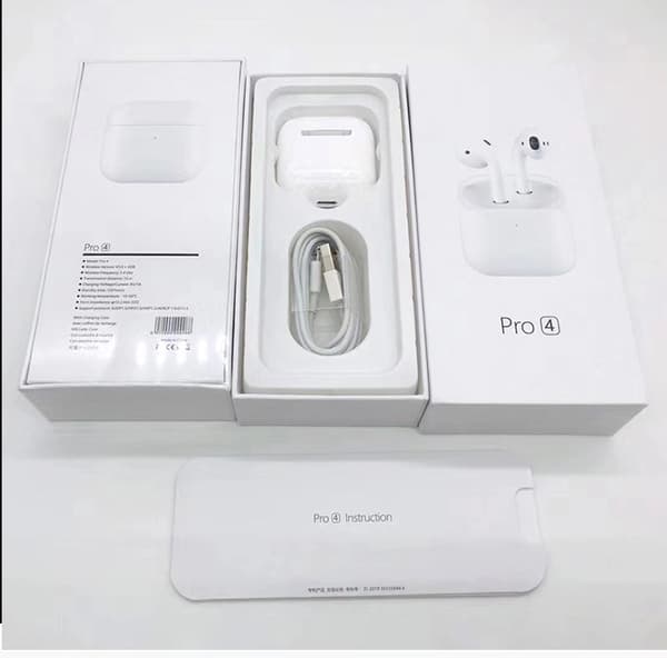 WhitePods trådløse bluetooth headset hvid mini pro4