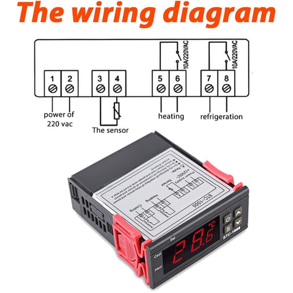 Elektronisk digital display kläckning akvarium termostat, regulator (110-220V)