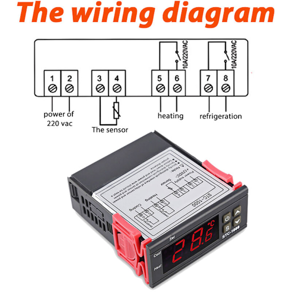 Elektronisk digitalt display klækning akvarium termostat, controller (110-220V)