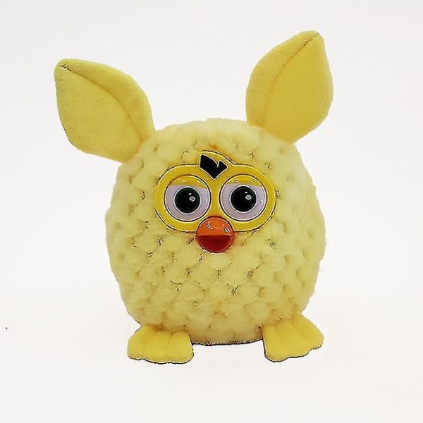 Søt elektrisk snakkende Furby Elf plysjleketøy elektronisk kjæledyr ugleleketøy 15cm A yellow