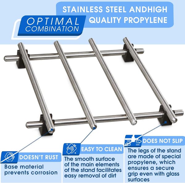 Pieces Instant Pot Rustfrit Stål Trivet - 7 x 7 Tommer Rustfrit Stål Grydeholder Køkken Trivet til Varme Retter