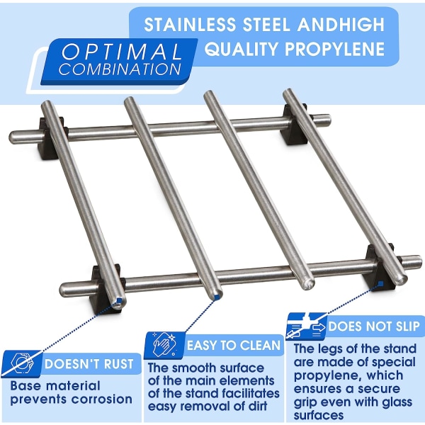 Pieces Instant Pot Rustfritt Stål Trivet - 7 x 7 Tommer Rustfritt Stål Gryteholder Kjøkken Trivet for Varme Retter
