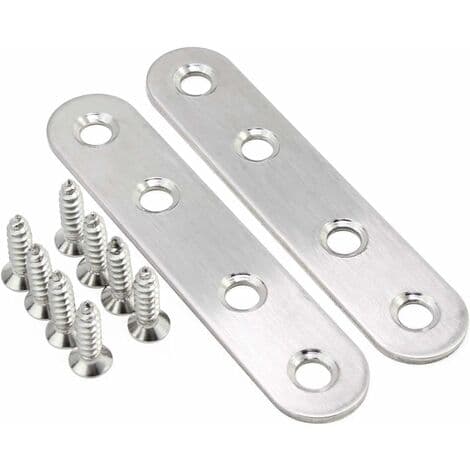 Fastgørelsesbeslag til flade plader, 10 stk. Samlingsben Pladerbeslag 76 x 16 mm