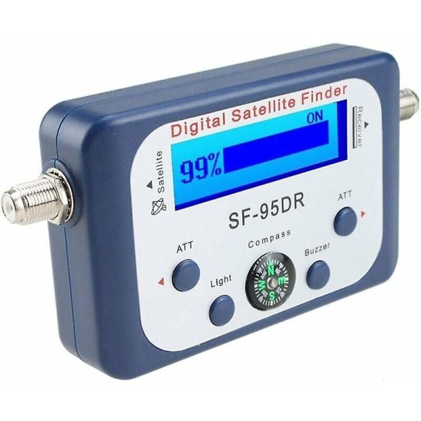 Digital Satellitpekar/Satfinder Rättningsinstrument Signaldetektor Med Kompass Buzzer Svart