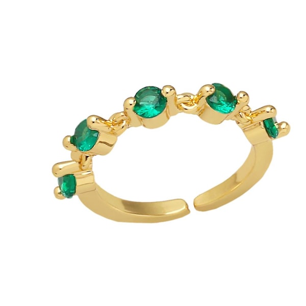 Ring Vintage Zirkon Justerbar Mote Smykker Ac8714 Blue