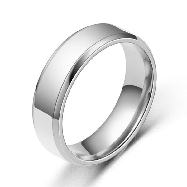 Bred anti-rost män ring rostfritt stål enkel utsökt förlovningsring mode smycken Steel Color US 10