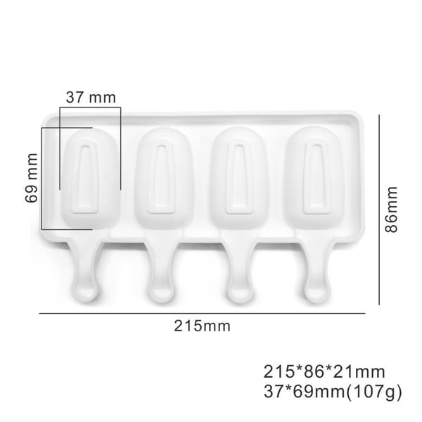 1 stk. 4 stk. Mini sorbetform kage silikoneform dessertform
