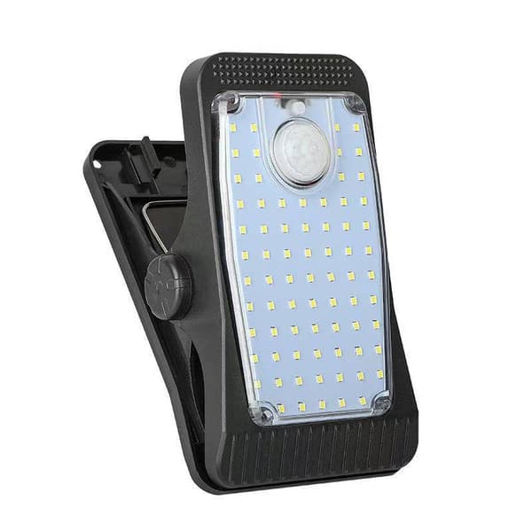 LED Udendørs Solar Clip-lys, Bærbar Belysning med Bevægelsessensor, Vandtætte Dekorative Lys