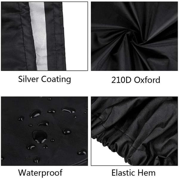Utendørs gressklipperdeksel Vanntett Kraftig 210D Oxford Polyester med UV-beskyttelse for gressklippertraktor Passer dekk opp til