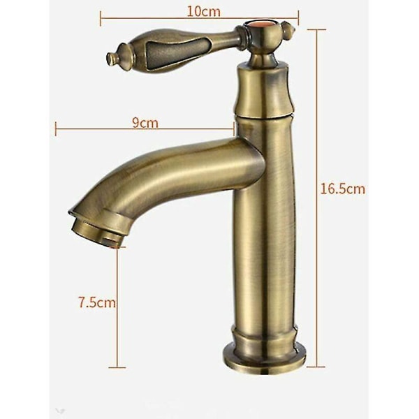 Retro Single Handle Brass Basin Faucet