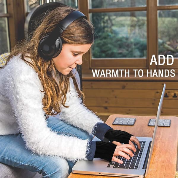4 Par Knittede Fingerløse Handsker, Vintervarme Handsker til
