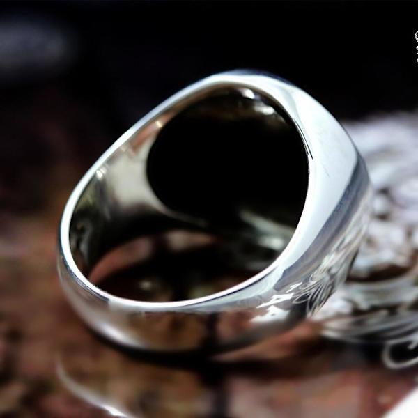Hemlig Salomos Sigillring Kung Salomos Sigill Rostfritt Stål Ringar Magisk Amulett Smycken