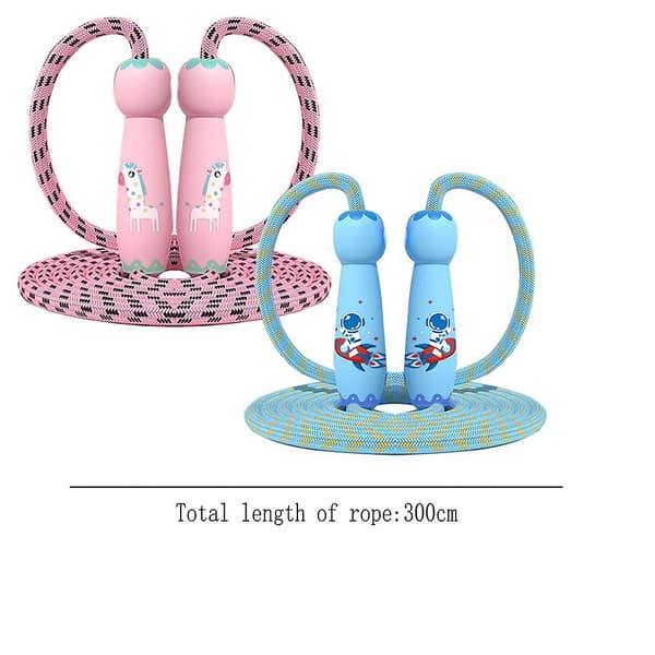 Justerbart hoppetau i tre for barn, gutter, jenter, studenter, trening utendørs Blue Spaceman   Pink Pony 3M