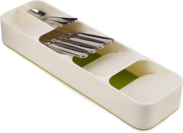 Kökslådeorganisatör för bestick White Green C