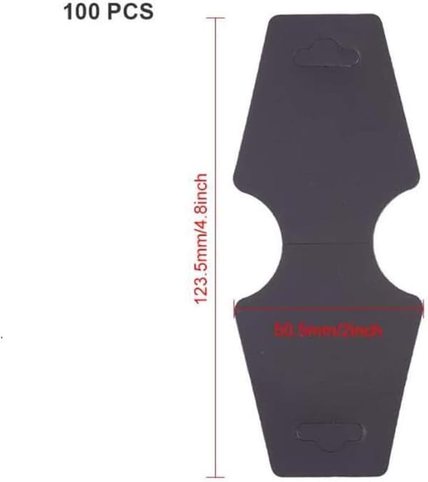 100 stk 5 * 12 cm halskjede-kort blanke armbåndskort ørepynt