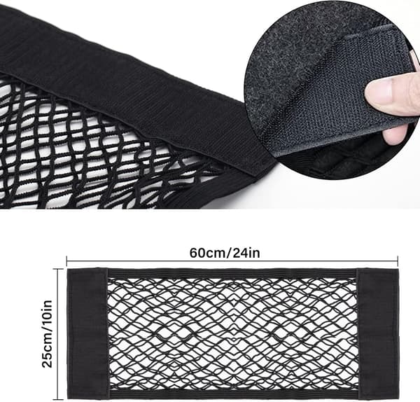 2 stk. bagagerumsordner til bil, 60 x 25 cm bagagerumsnet til bil, universal