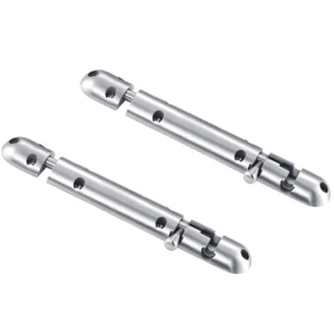2 STK Rustfrit Stål Boltlås Indvendig Dørbolt, Sikkerhedsbolt Tyverisikring Dørspænde, 187*29mm