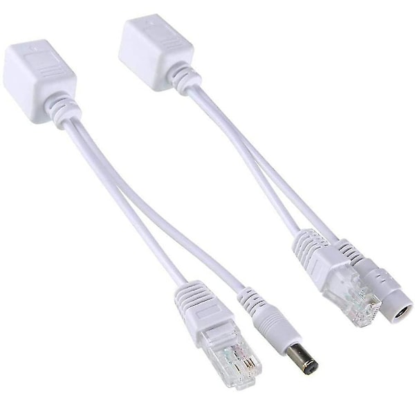 2 stk. Passiv Poe Injektor og Splitter Kit DC Strømadapter Stik