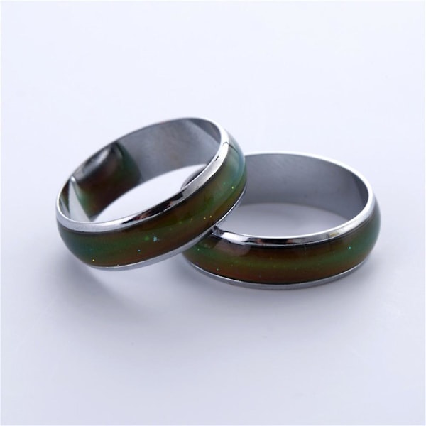 Unisex-väriä vaihtava bändi tunne tunne mieliala lämpötila rengas korut lahja 17mm