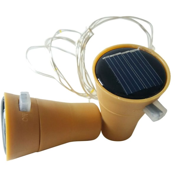 10LED Nattfée Ljus Cool Vit Solcellsdriven Vinflaskkork