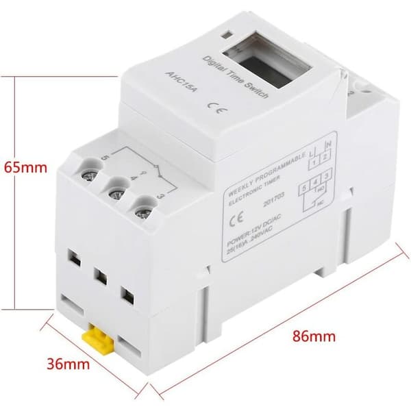 LCD-timer Ukentlig Elektrisk Timer Digital Timer Bryter 15A(220V)
