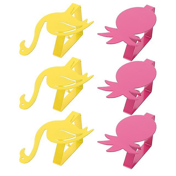 Flamingo Borddukshållare Middagsfästare Skyddsklämmor Praktiska Rostfria Klämmor Snygga Hållare