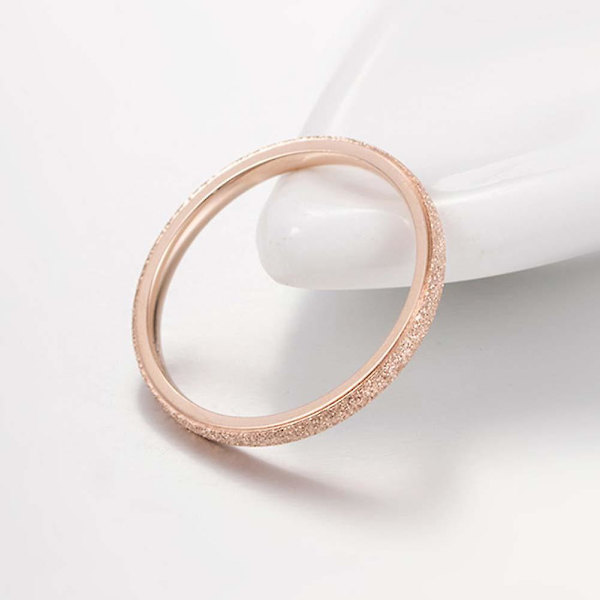 Glitter Matt Slim Band Titanstål Finger Ring Bryllup Smykke Gave Silver US 9 4mm