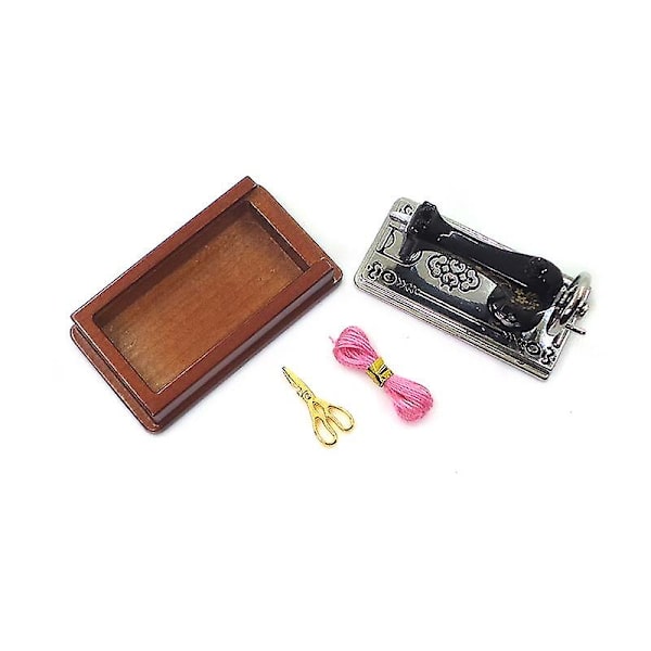 2x 1:12 Skala Dockhus Sy Maskin Miniatyrer Möbler Modell Diy Leksaker