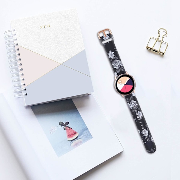 Ranneke Samsung Galaxy Watch Active / Active2 40 mm / 44 mm:lle, 20 mm pehme silikoninen vaihtohihnoja Samsung Galaxy Watch 42:lle