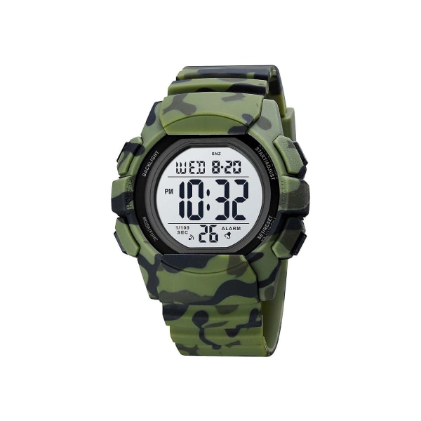 Military LED Light Digital Watch för män 1771gncm