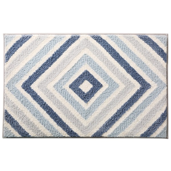 Echo-Blue Simpel Badeværelses Anti-Skrid Sikkerhedsmatte 40*60cm