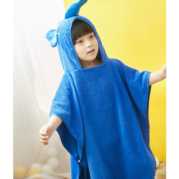 Blå Elefant Børne Sweater Badekåbe 60*120cm,