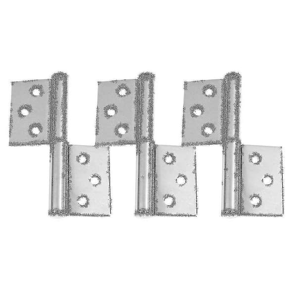 3x Rostfritt Stål 7.6cm Dörrgångjärn Silverton Hårdvara