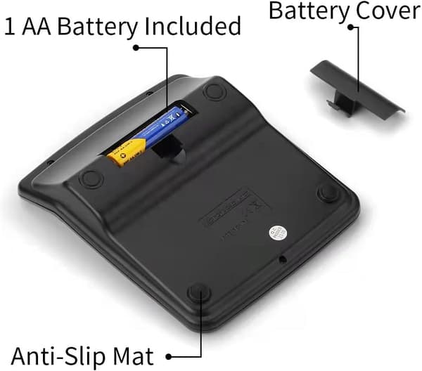 1 stk. Bordregner, med AA batteri strømforsyning, egnet