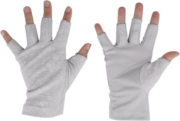 Kvinders Halvfinger Grå Bomulds Handsker Sommer Kørsel Handsker